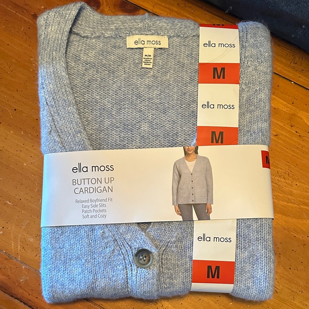 Ella Moss Light Blue Cardigan Sweater